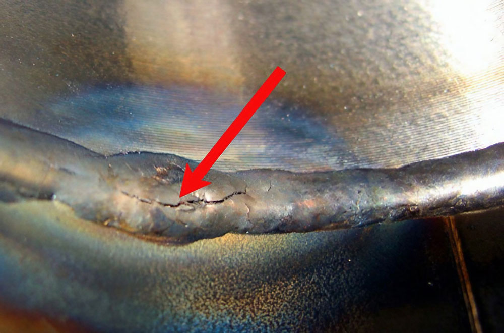 Nứt mối hàn khi hàn MIG