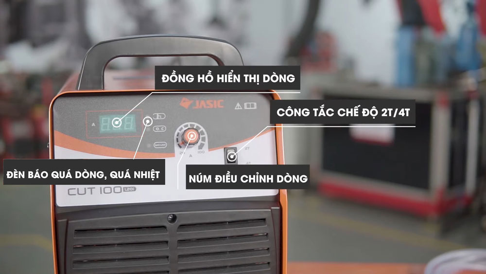 Cấu tạo mặt trước phía trên máy cắt Plasma Jasic