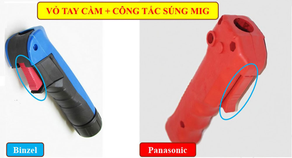 Phụ kiện thay thế của máy hàn MIG: Vỏ tay và công tắc súng
