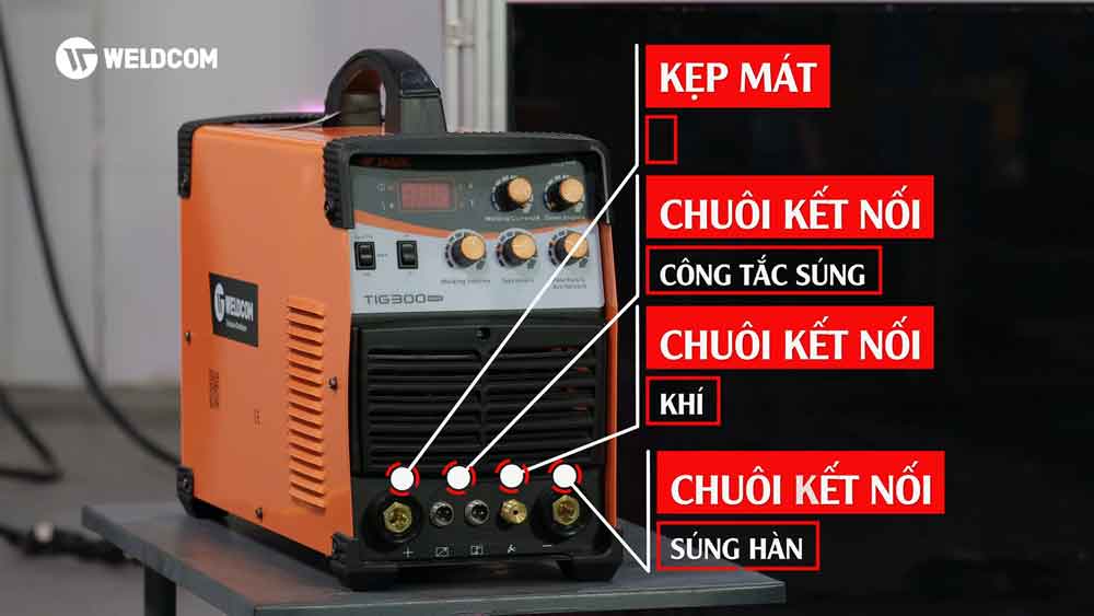 Các bộ phận kết nối máy hàn TIG nhôm