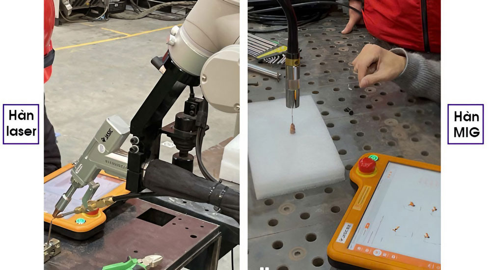 Các bước calib tool cobot hàn