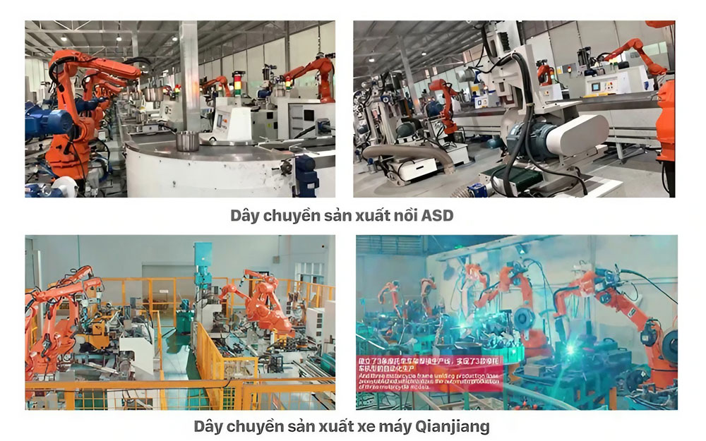 Ứng dụng của robot hàn tự động trong sản xuất oto, xe máy